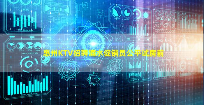 惠州KTV招聘酒水促销员公平试房前